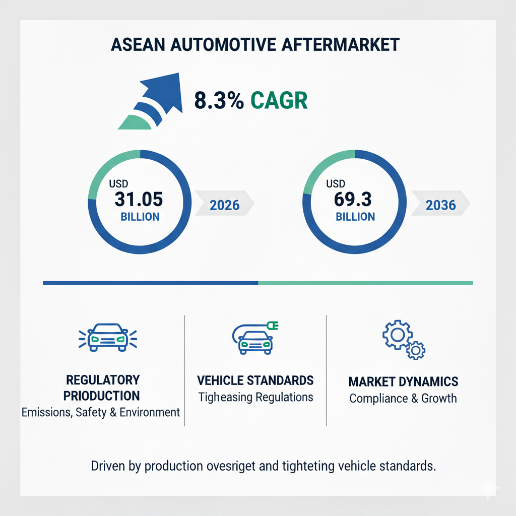 Navigating the Regulatory Turn: ASEAN Automotive Aftermarket Outlook (2026–2036)