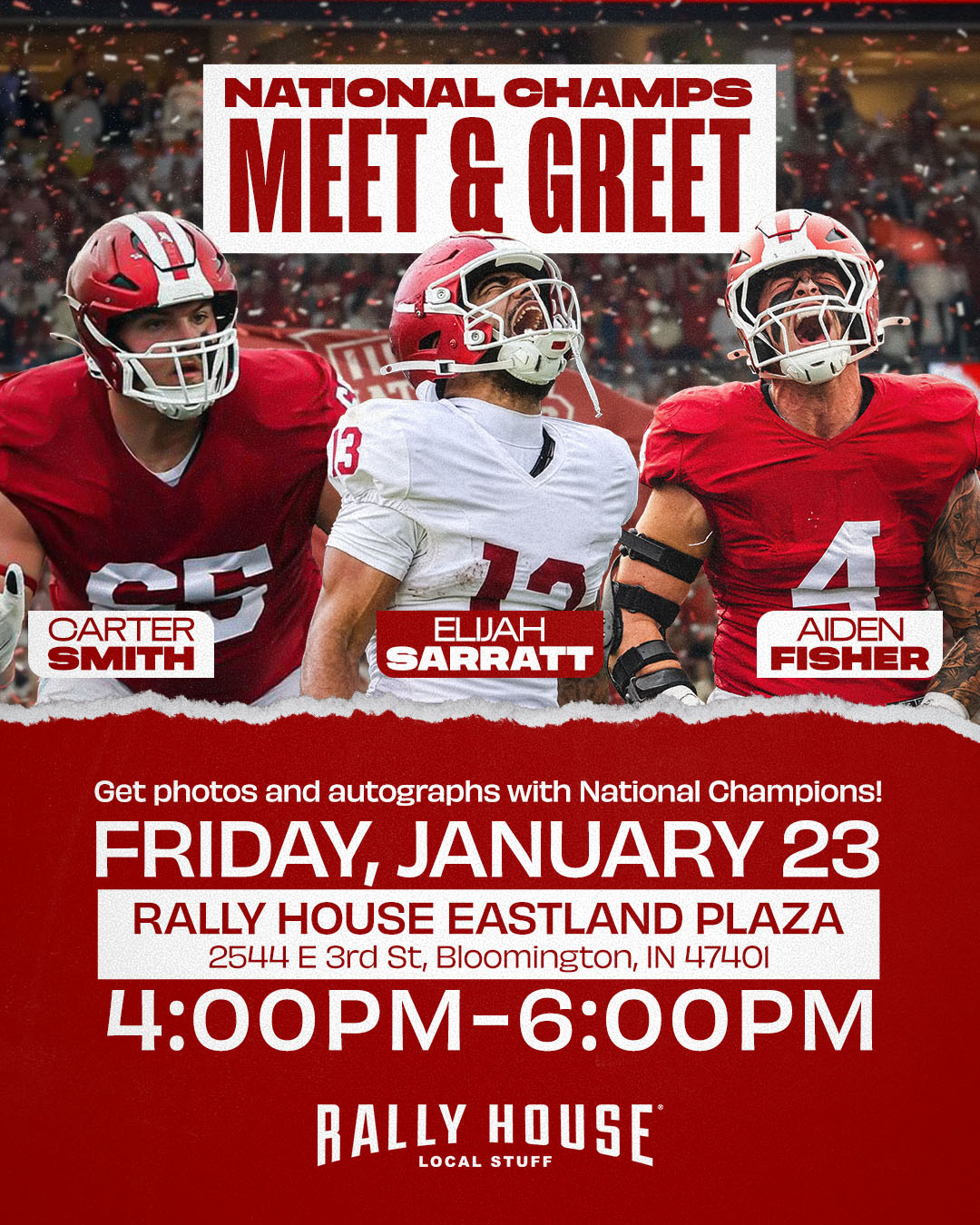 Rally House Eastland Plaza to Host Indiana University Football Player Appearance