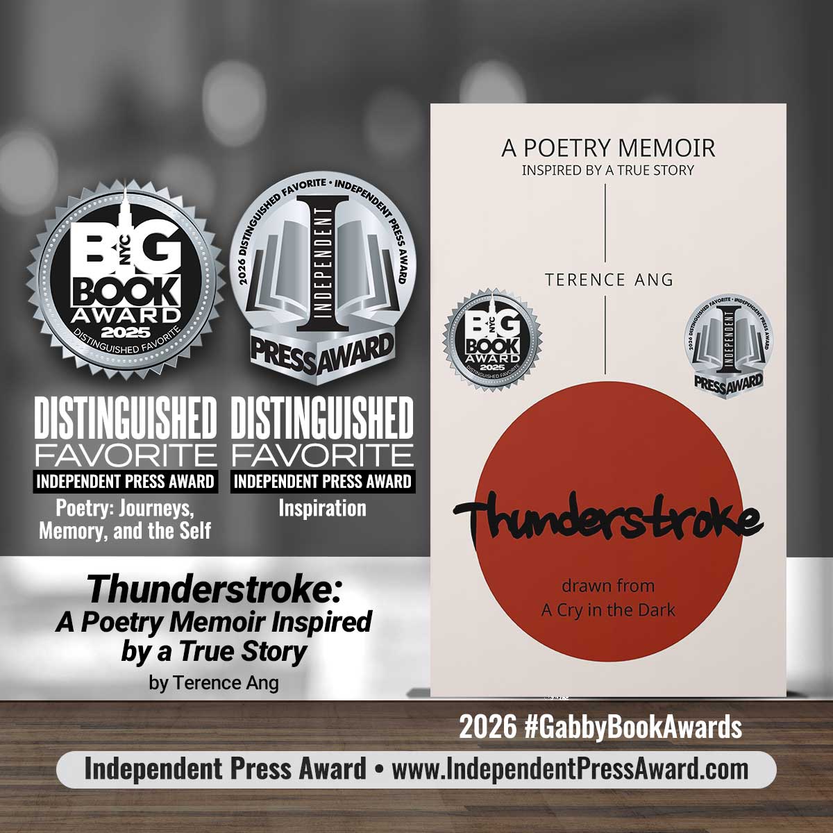 Singaporean Author and Stroke Survivor Terence Ang Earns Distinguished Favorite Recognition from Two Major Book Awards