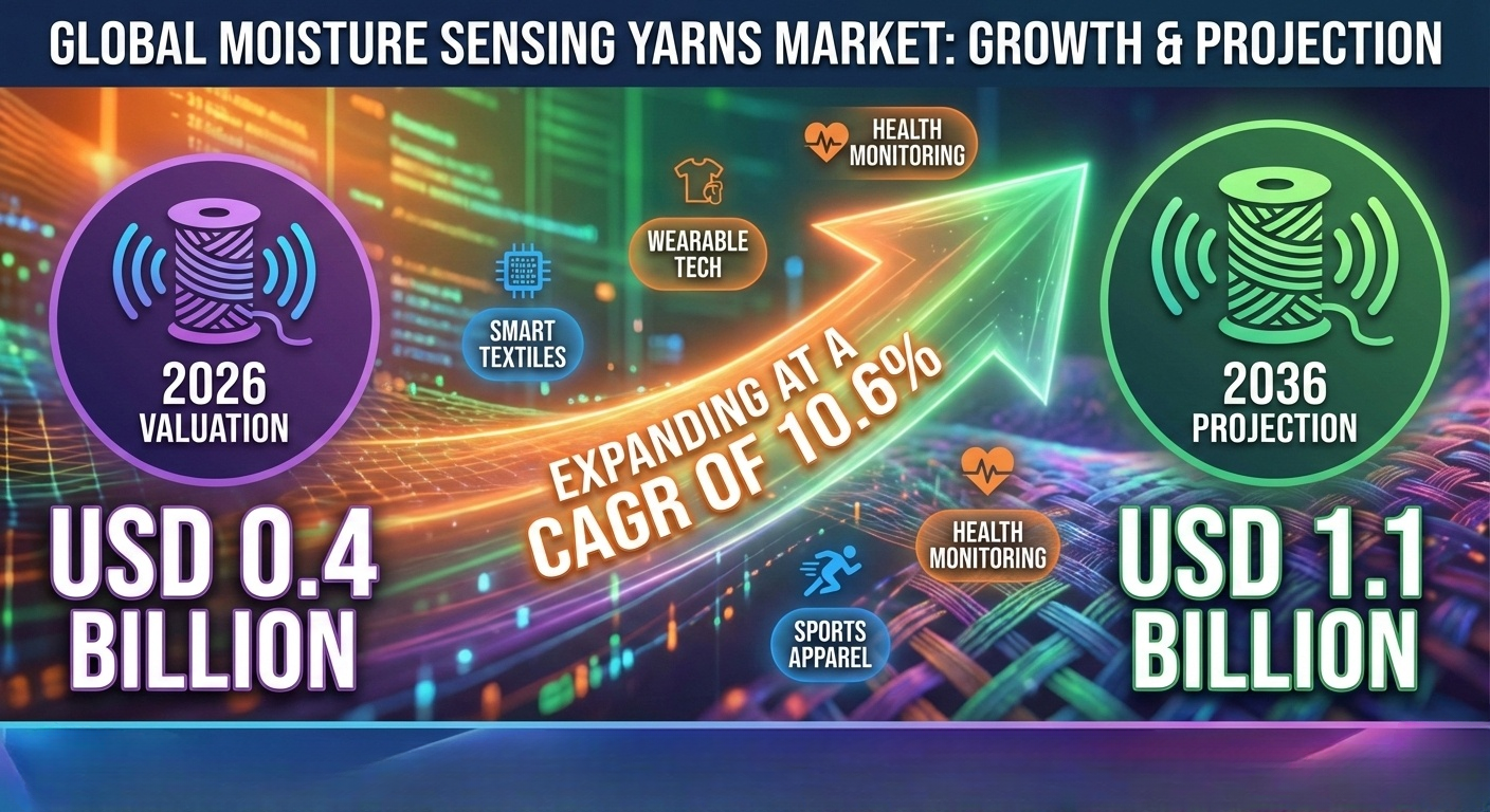 Moisture Sensing Yarns Market Enters Commercial Scale, Set to Reach USD 1.1 Bn by 2036 | Future Market Insights, Inc.